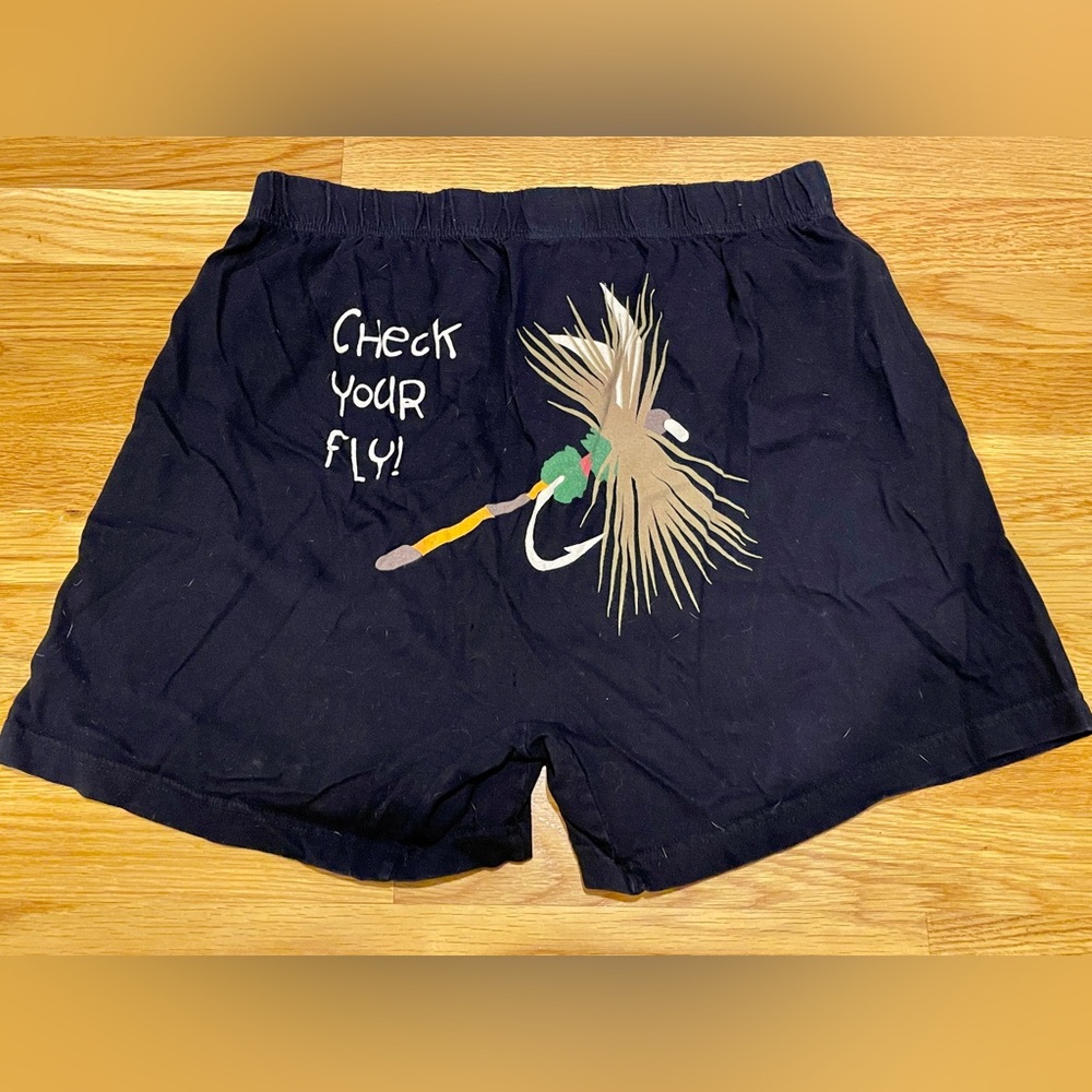 Lazy One Alaska Check Your Fly Men’s Large Boxer Shorts